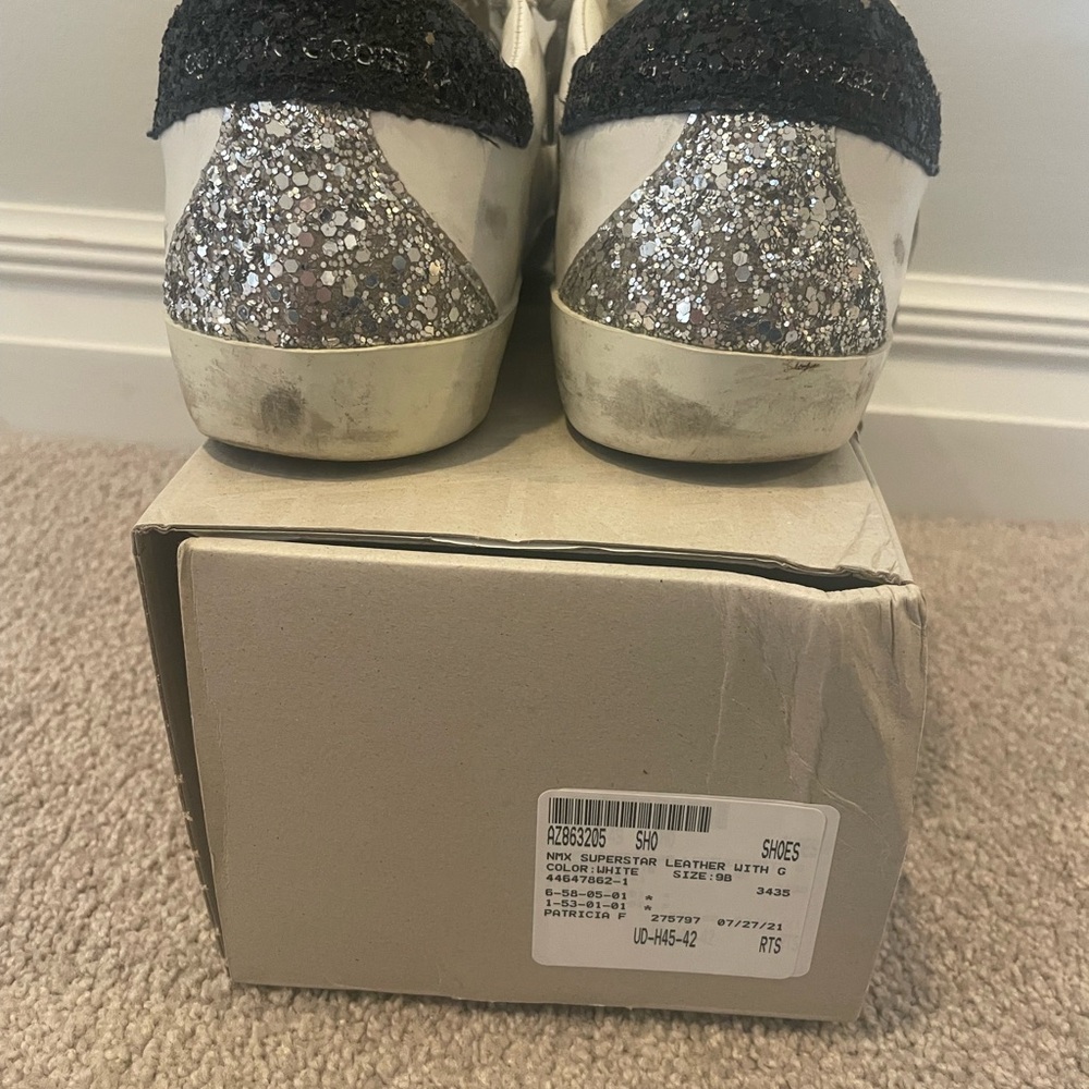 Golden Goose White Sneakers with Silver Star - Picture 5 of 14